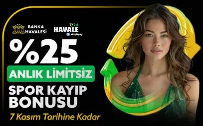 %25 Anlık Limitsiz Spor Kayıp Bonusu
