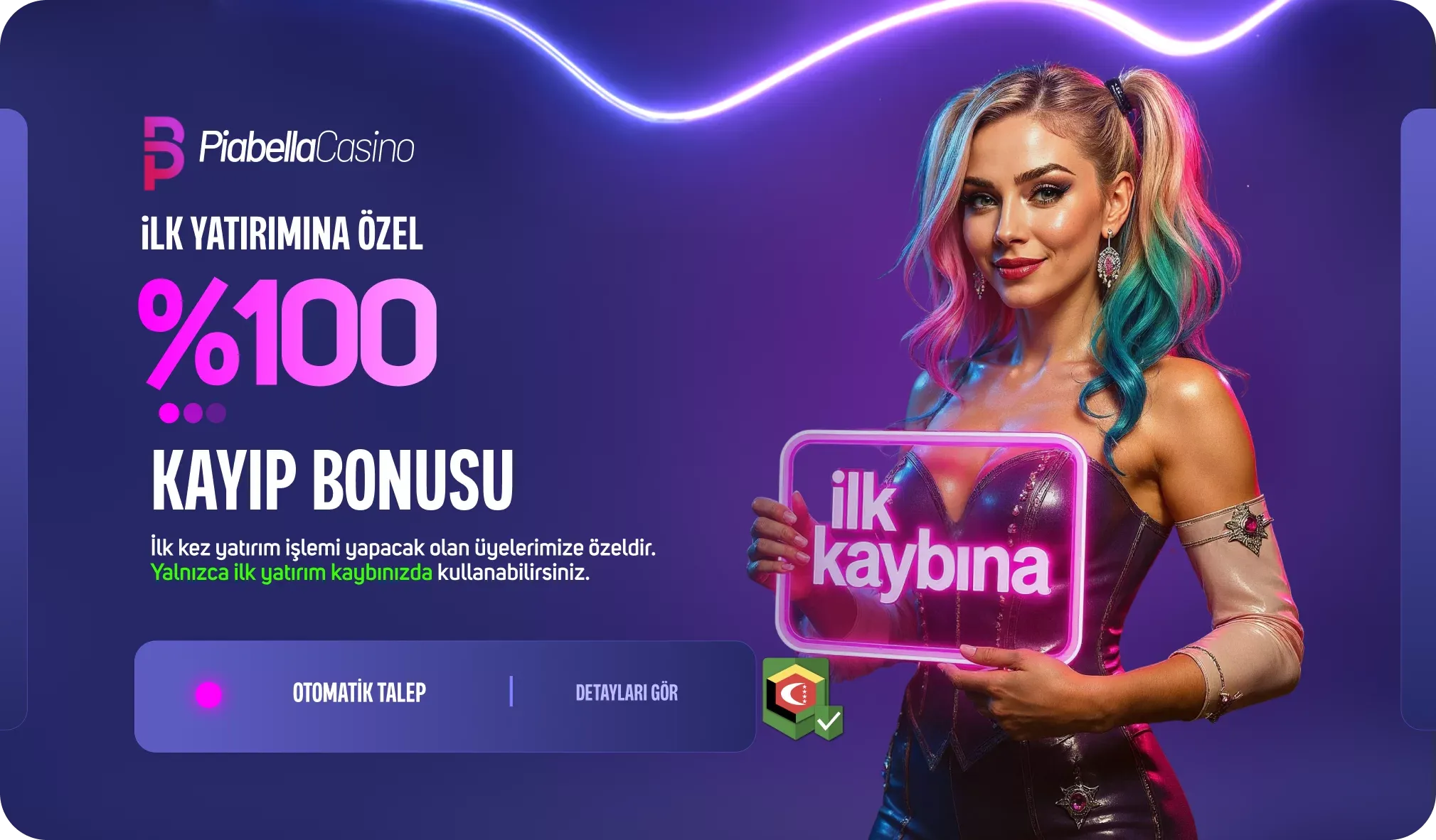 İlk Yatırıma Özel %100 20.000 Try Kayıp Bonusu